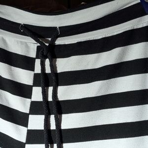 Black and White Striped Pants